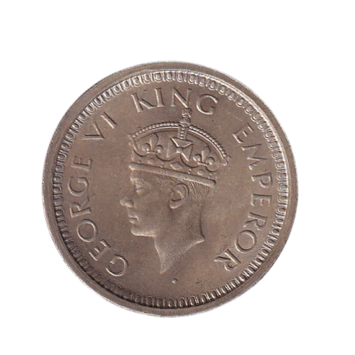India 1945 1 Rupee VF George VI King Emperor Coin 