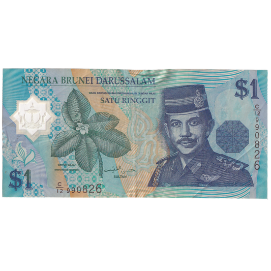 Brunei 1996 1 Dollar UNC C/12 990826 Banknote 
