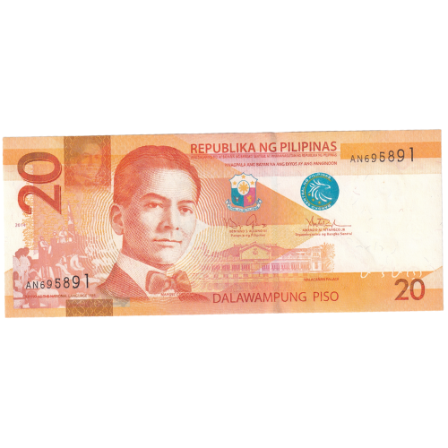 Philippines 20 Piso UNC AN695891 Banknote