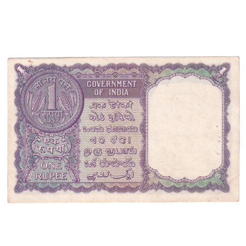 India 1957 1 Rupee F L9 987976 Banknote