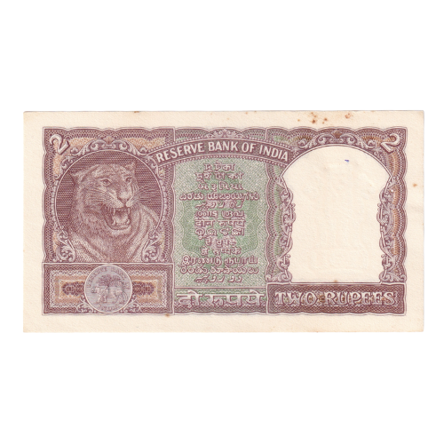 India 1962-1995 2 Rupees F A87 180095 Banknote