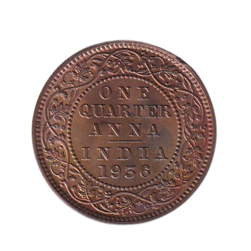 India 1936 One Quarter Anna VF George V King Emperor