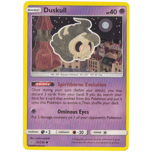 Pokemon Duskull hp 40 card