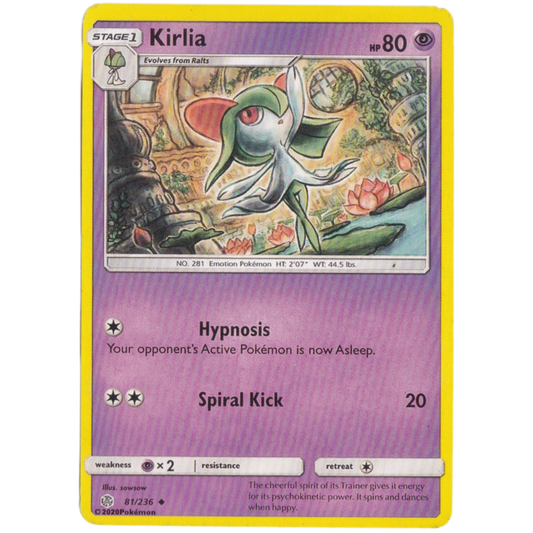 Pokemon Kirlia hp 80 card
