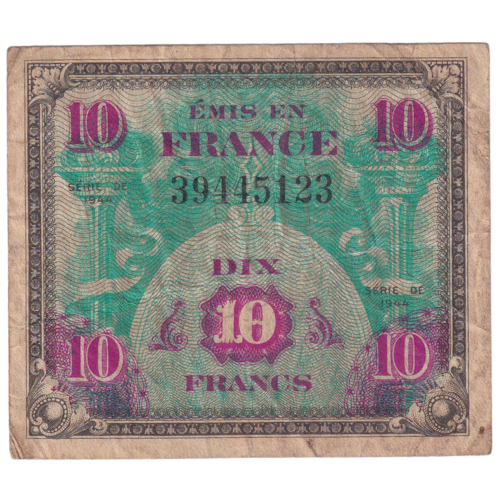 France 1944 10 Francs F 39445123 Banknote