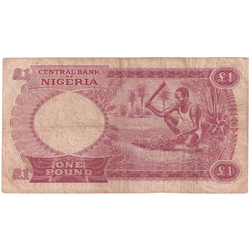 Nigeria 1 Pound VF A22 930760 Banknote
