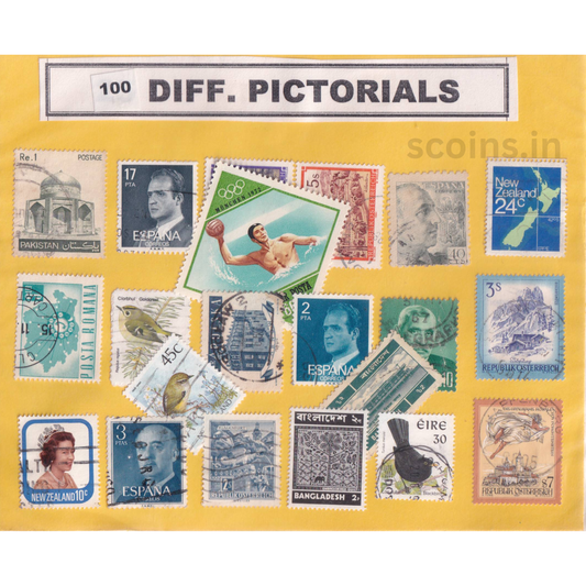 WORLD 100 DIFF PICTORIALS