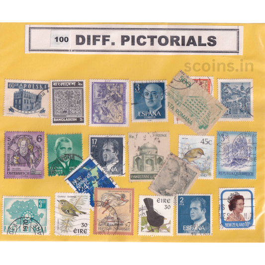 WORLD 100 DIFF PICTORIALS