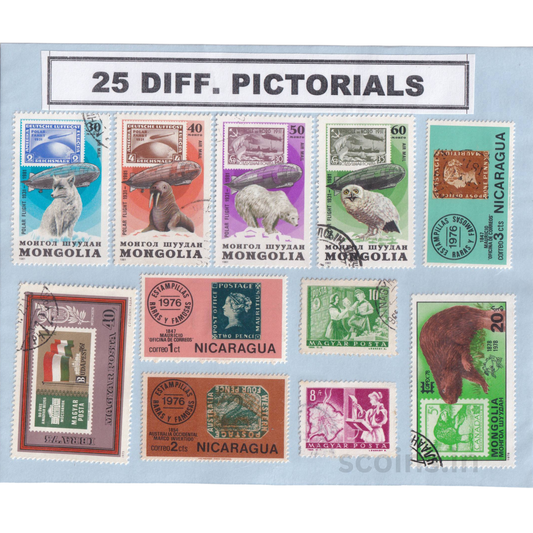 WORLD 25 DIFF PICTORIALS