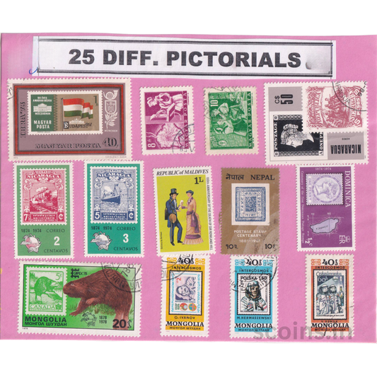 WORLD 25 DIFF PICTORIALS