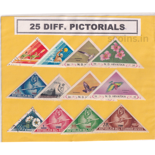 WORLD 25 DIFF PICTORIALS