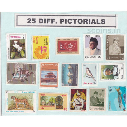WORLD 25 DIFF PICTORIALS
