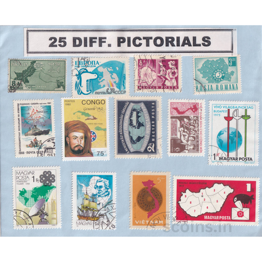 WORLD 25 DIFF PICTORIALS
