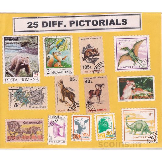 WORLD 25 DIFF PICTORIALS