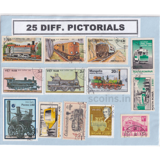 WORLD 25 DIFF PICTORIALS