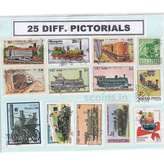 WORLD 25 DIFF PICTORIALS
