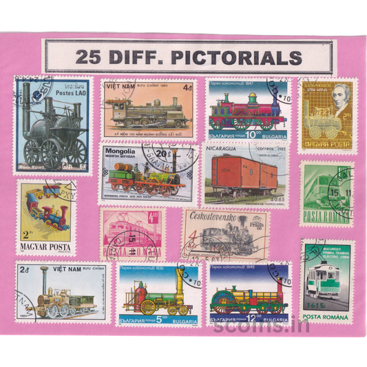 WORLD 25 DIFF PICTORIALS