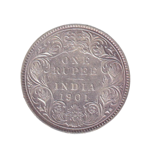 India 1901 1 Rupee VF Victoria Empress Coin 