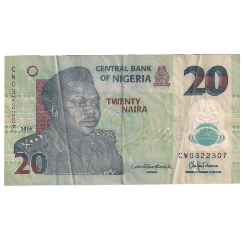 Nigeria 2016 20 Naira F CW0322307 Banknote 