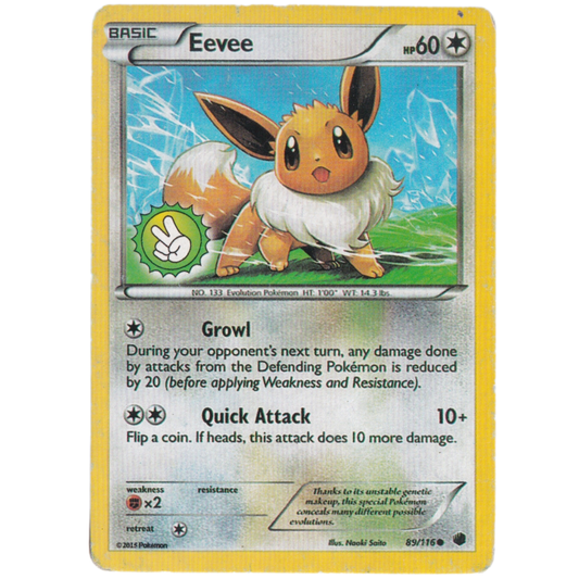 Pokemon Basic Eevee hp 60 card