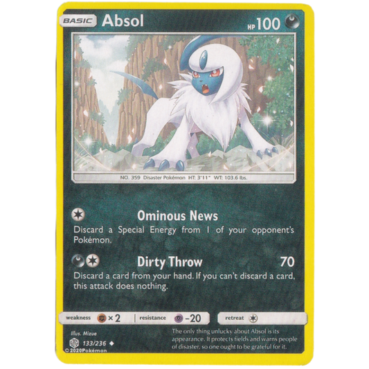 Pokemon  Basic Absol hp 100 card