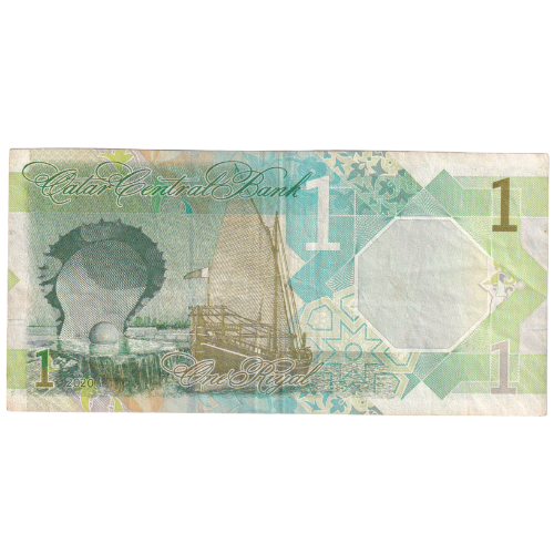 Qatar 2020 1 Riyal VF 259443 Banknote
