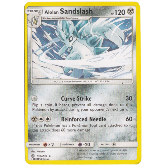 Pokemon Alolan sandslash hp 120