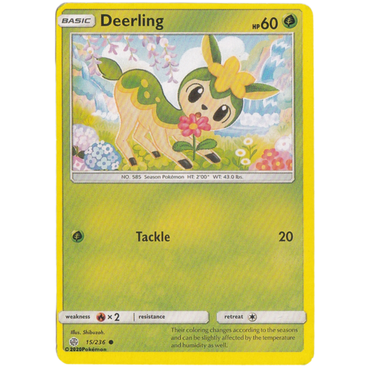 Pokemon Basic deerling hp 60 card