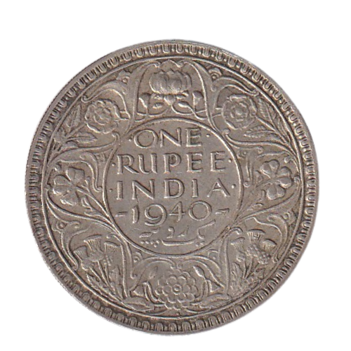 India 1940 1 Rupee F George King Emperor Coin