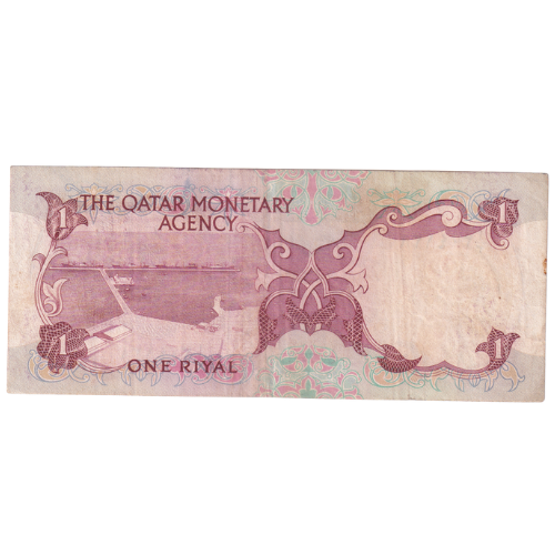 Qatar 1973 1 Riyal F 304138 Banknote 