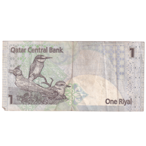 Qatar 2003 1 Riyal VF 843990 Banknote 