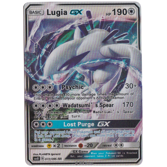 Pokemon Basic Lugia GX hp 190 card