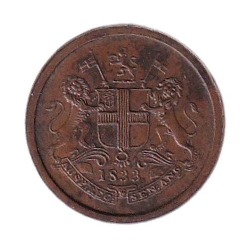 India 1833 1 Pie Bombay Presidency F Coin