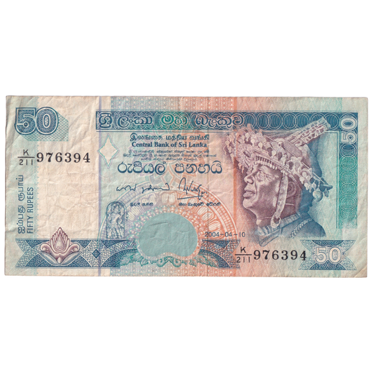Srilanka 2004 50 Rupees F K/211 976394 Banknote 