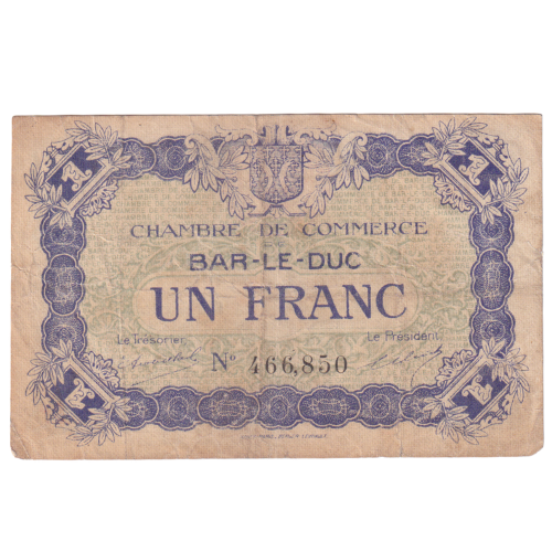 France 1922 1 Franc F 466,850 Banknote 