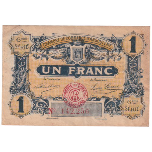 France 1925 1 Franc VF 142,256 Banknote 