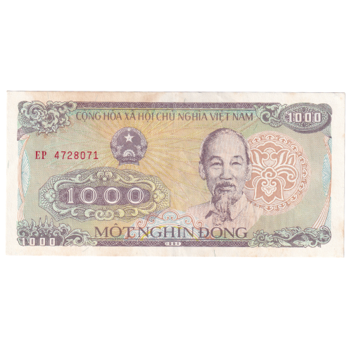 Vietnam 1989 1000 Dong VF EP 4728071 Banknote 