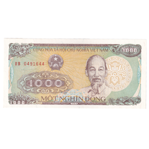 Vietnam 1989 1000 Dong VF RB 0491644 Banknote