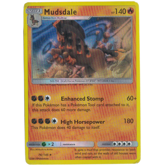 Pokemon mudsdale hp140 card