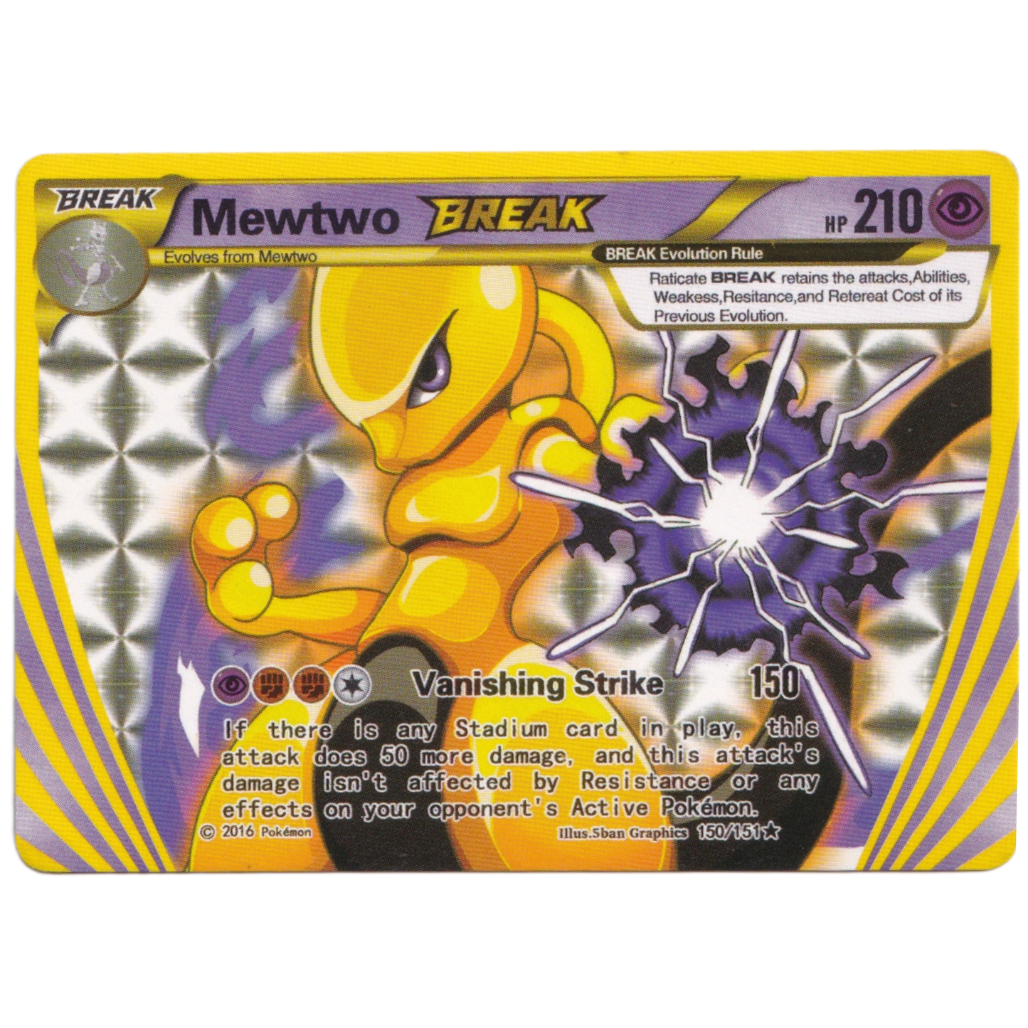 Pokemon mewtwo Break hp 210 card