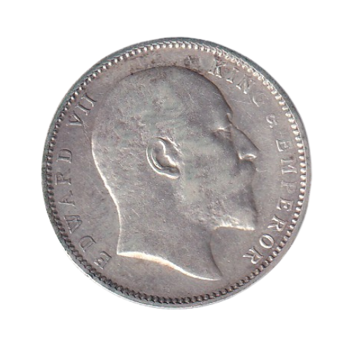 Indian 1906 1 Rupee F Error Coin