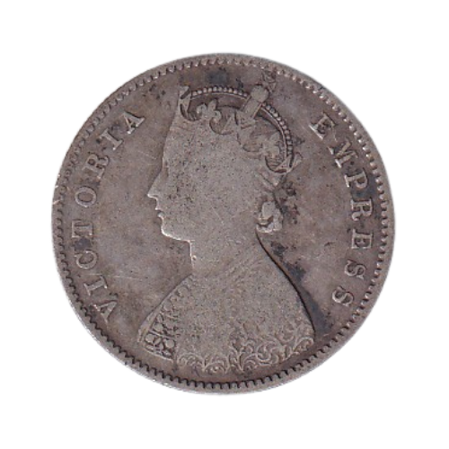 Indian 1899 1/2 Rupees F Victoria Empress Coin