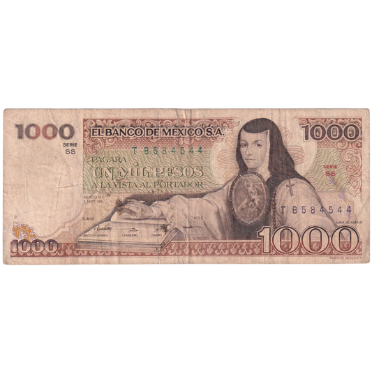 Mexico 1981 1000 Pesos T B584544