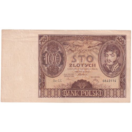 Polish Zloty 1934 100 Zlotych EF 0842114 Banknote