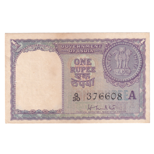 India 1963 1 Rupee F Q30 376608 Banknote