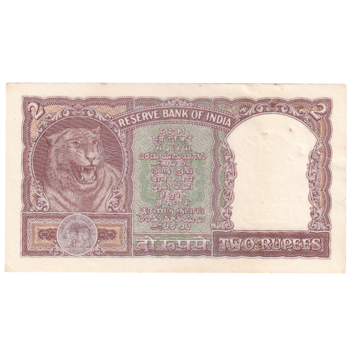 India 1962-1995 2 Rupees F A87 180097 Banknote