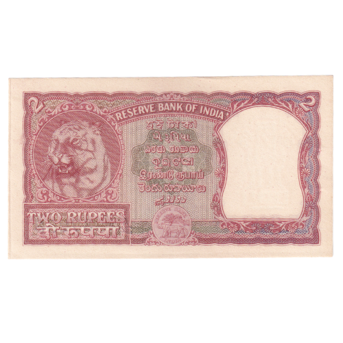 India 1950-1995 2 Rupees F A34 337258 Banknote