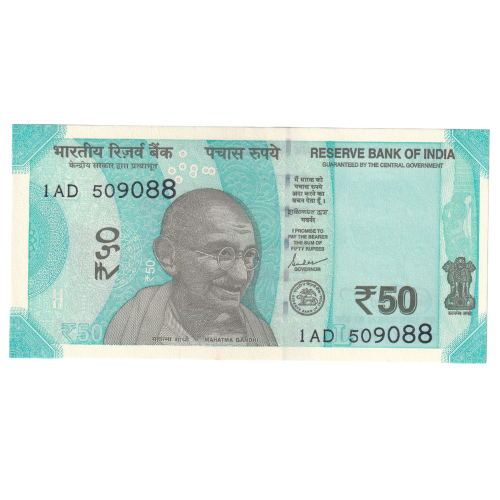 India 2019 50 Rupees UNC 1AD 509088 Banknote