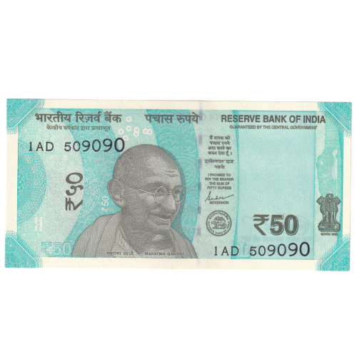 India 2019 50 Rupees UNC 1AD 509089 Banknote
