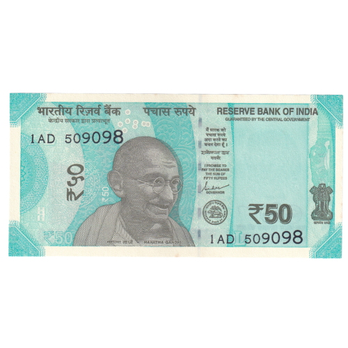 India 2019 50 Rupees UNC 1AD 509098 Banknote